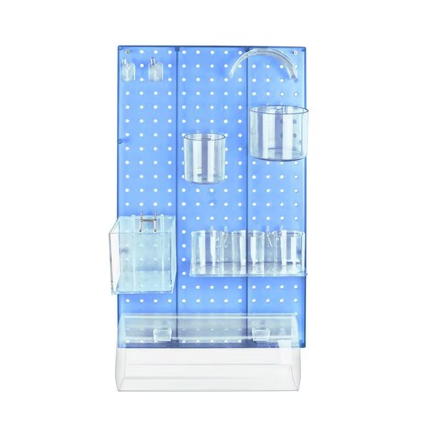 10-Piece Blue Pegboard Organizer Kit with 1 Panel and Accessory, Azar Displays, Mfr#: 900940-BLU